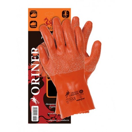 Rękawice ochronne wykonane z gumy ORINER