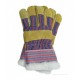 Rękawice ochronne ocieplane kożuszkiem wzmacniane skórą bydlęcą w kolorze żółtym RSO roz. 11