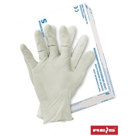 Rękawice ochronne lateksowe RALATEX(22) opak. 100 szt.
