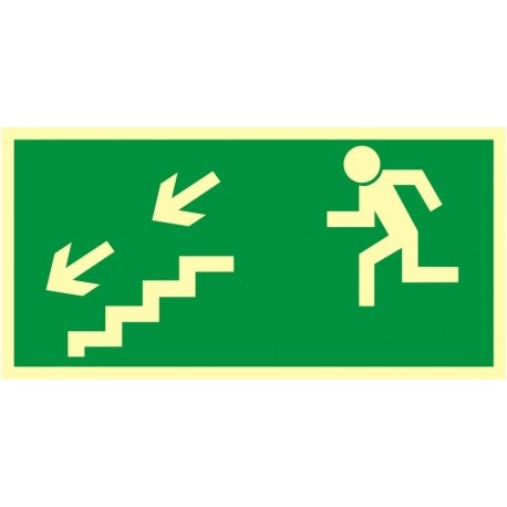 Kierunek do wyjścia drogi ewakuacyjnej schodami w dół 1