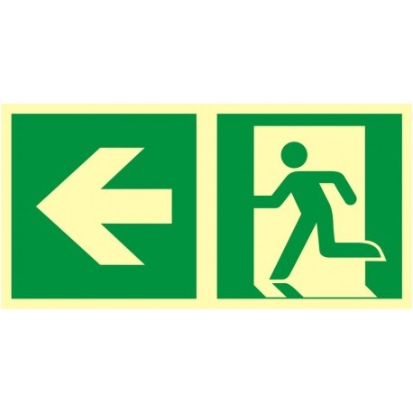 Kierunek do wyjścia ewakuacyjnego – w lewo